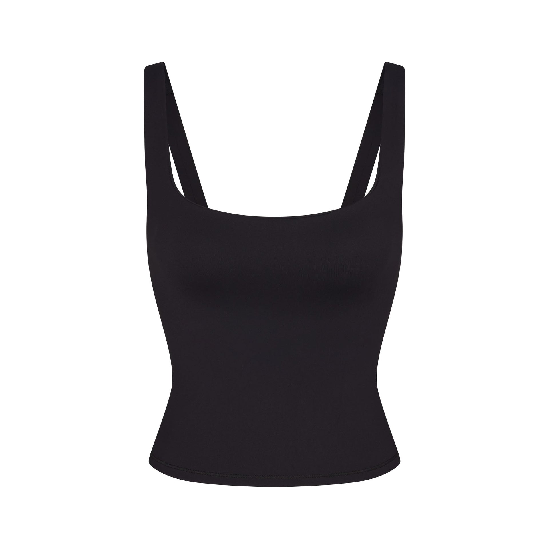 NikeSKIMS MATTE SQUARE NECK TANK | OBSIDIAN