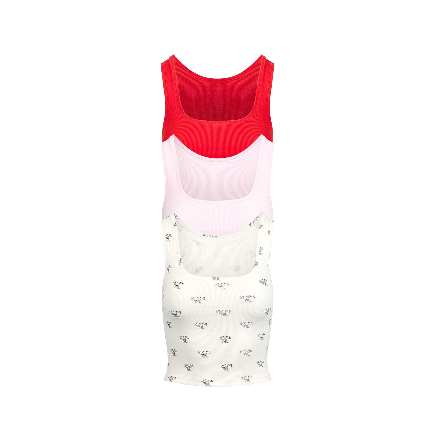 COTTON RIB TANK 3-PACK | SKIMS ANGEL MULTI