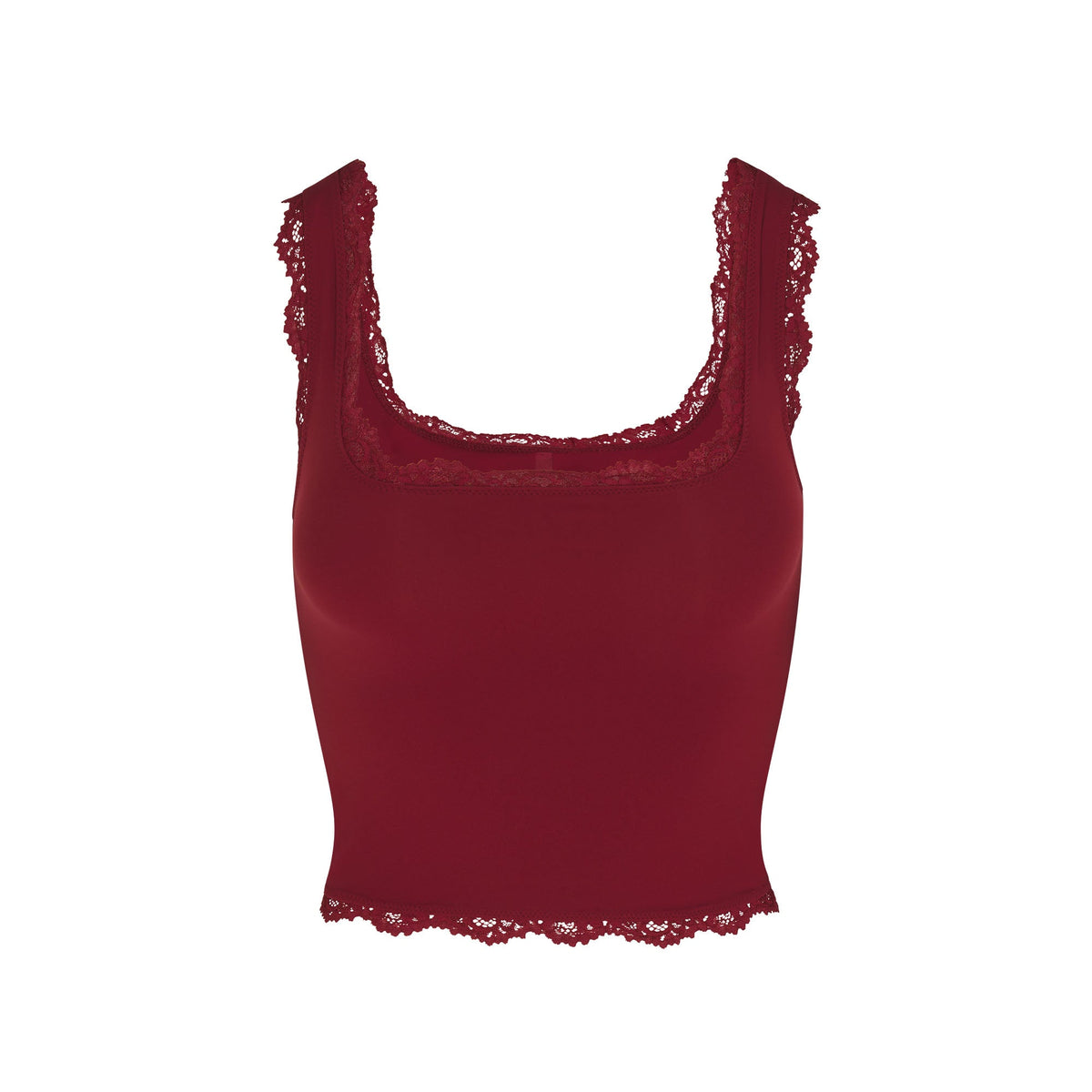 FITS EVERYBODY LACE TANK | MERLOT