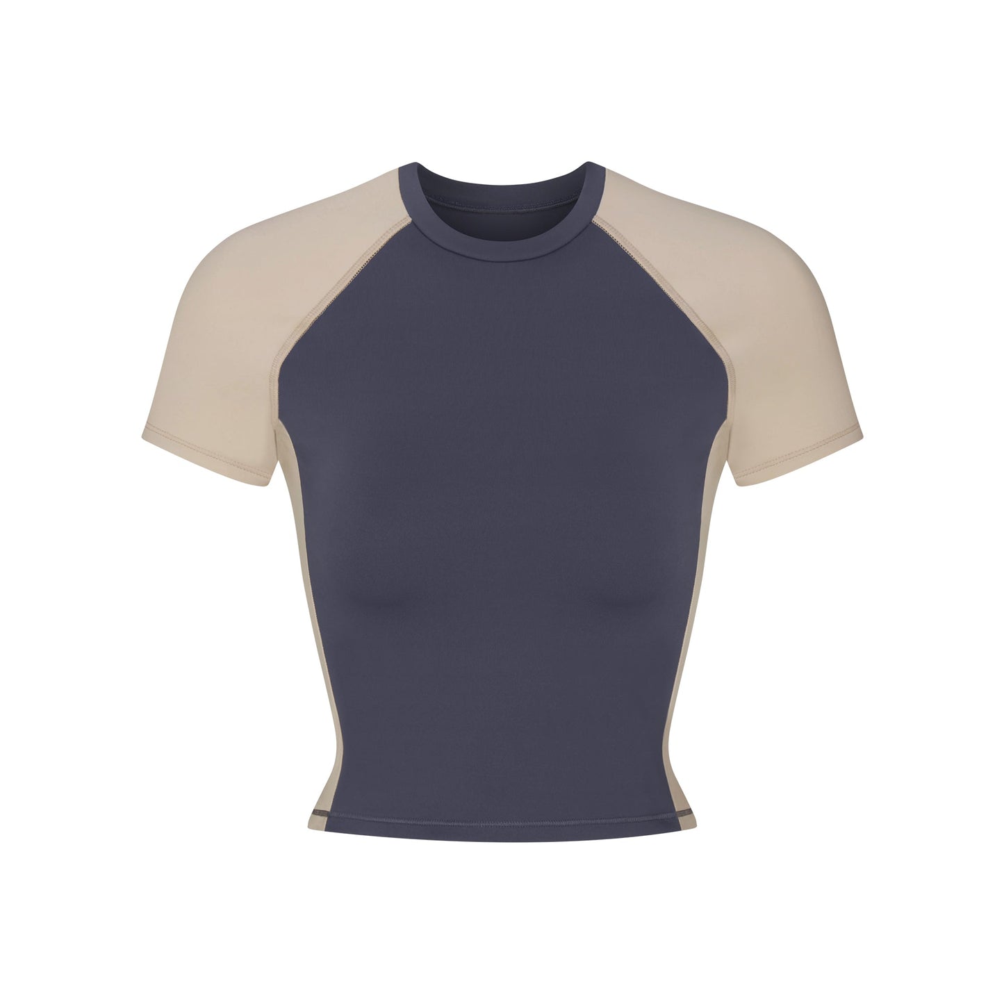 NikeSKIMS MATTE SHINE MIX CROPPED BABY TEE | DEEP ROYAL AND STONE