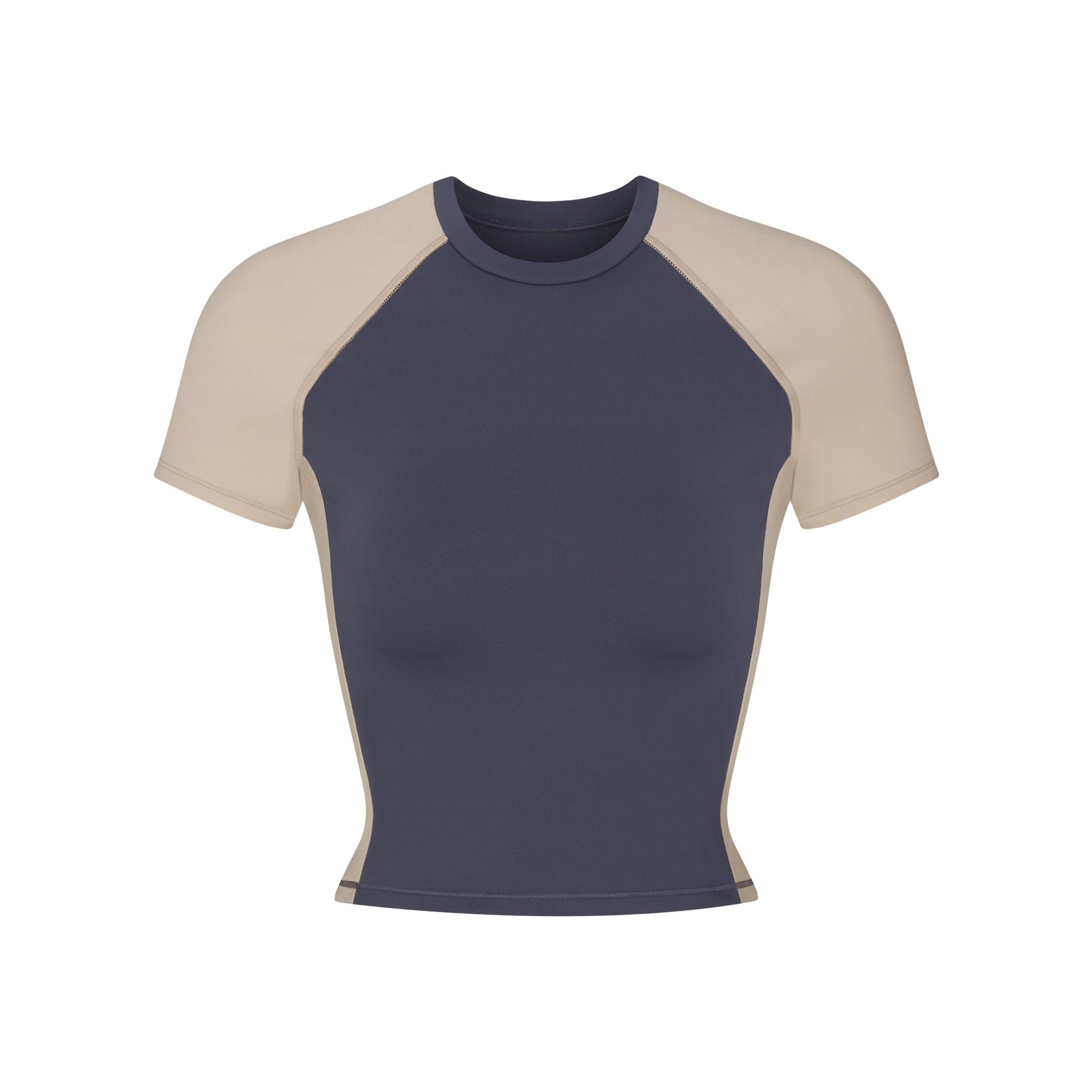 NikeSKIMS MATTE SHINE MIX CROPPED BABY TEE | DEEP ROYAL AND STONE