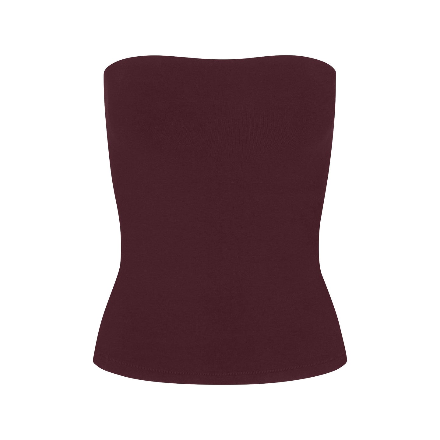 COTTON JERSEY TUBE TOP | CURRANT