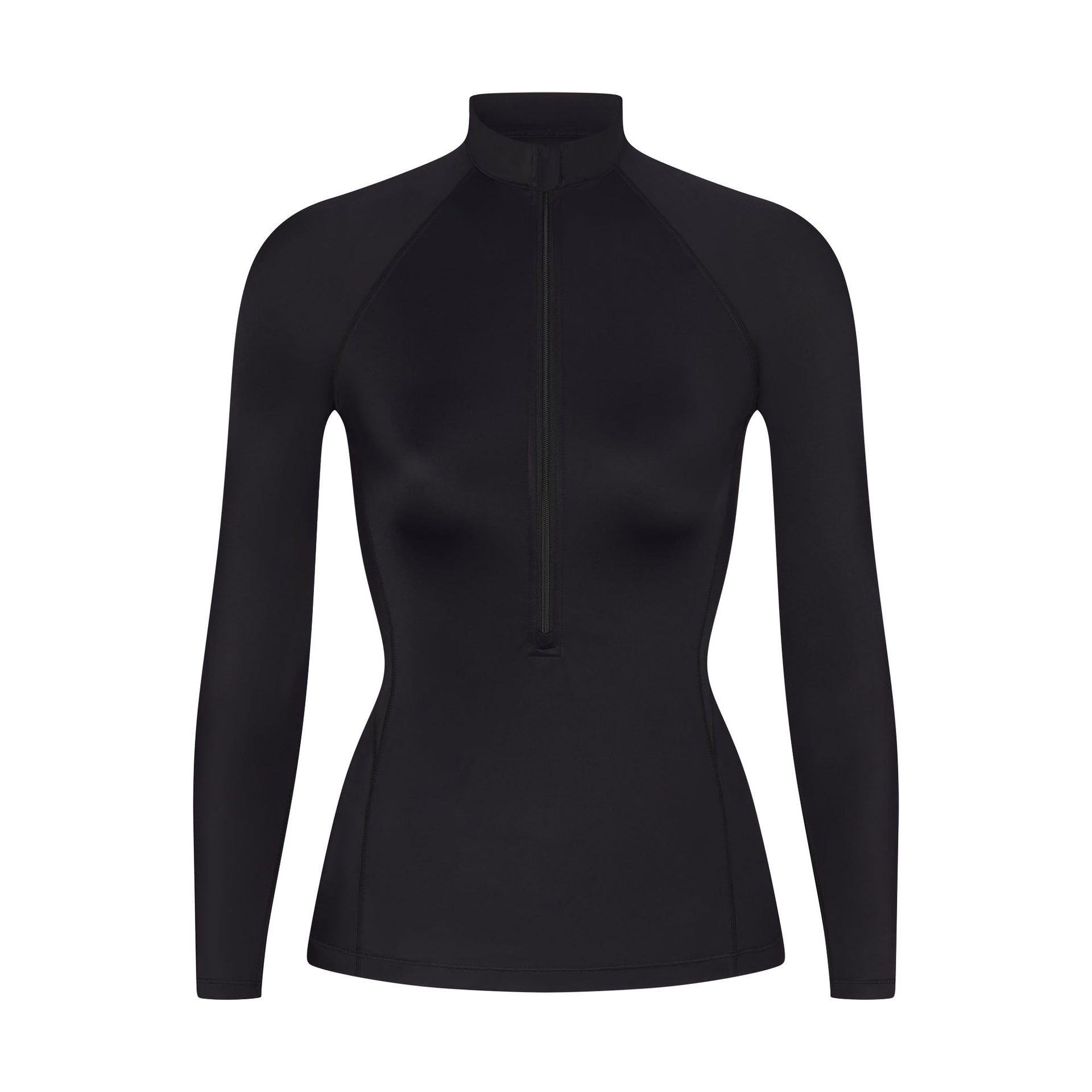 NikeSKIMS SHINE LONG SLEEVE HALF ZIP | OBSIDIAN
