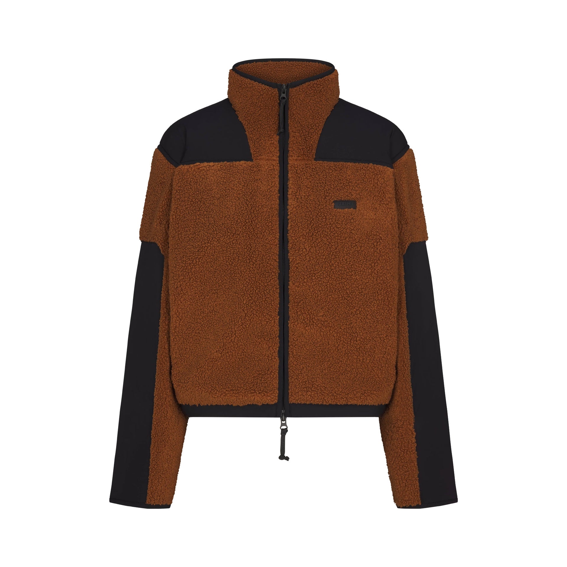 TEDDY BOXY ZIP UP JACKET | CHAI
