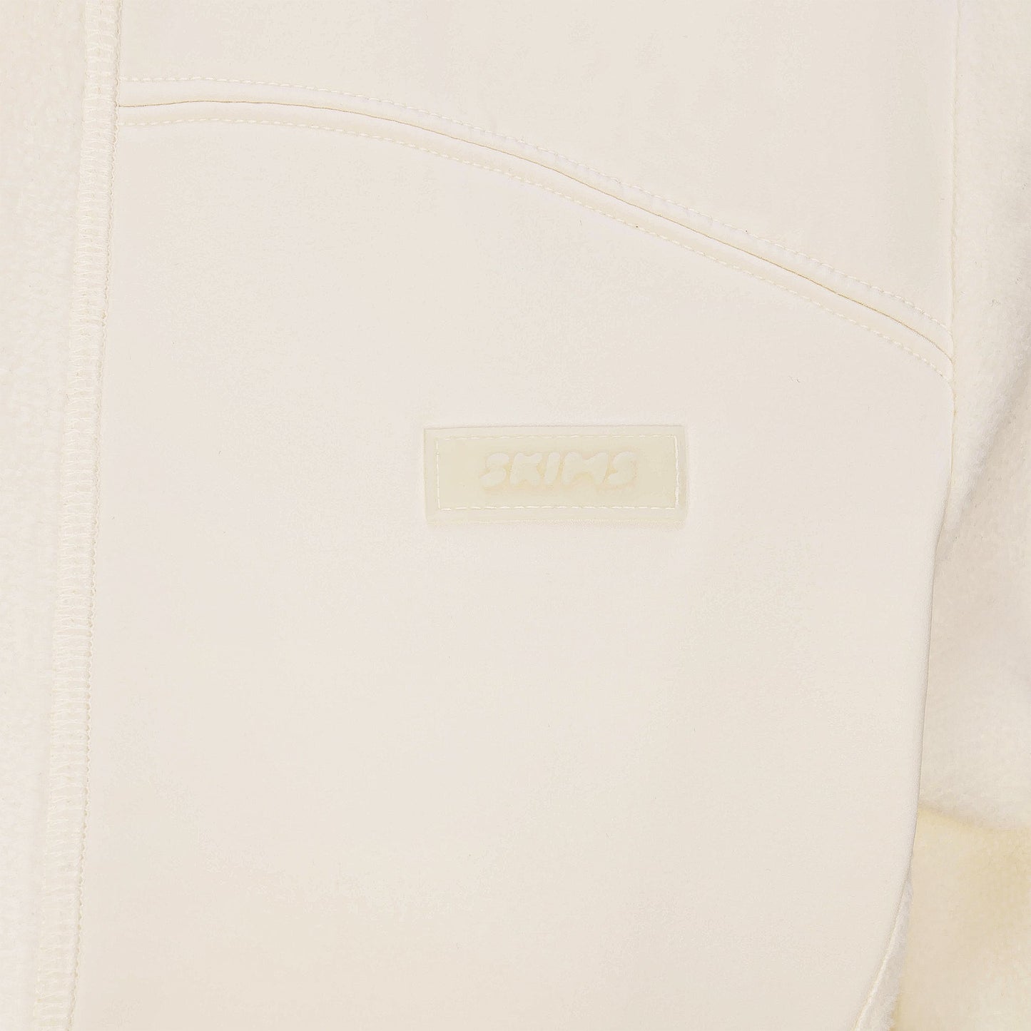 OUTDOOR FLEECE FITTED JACKET | ECRU