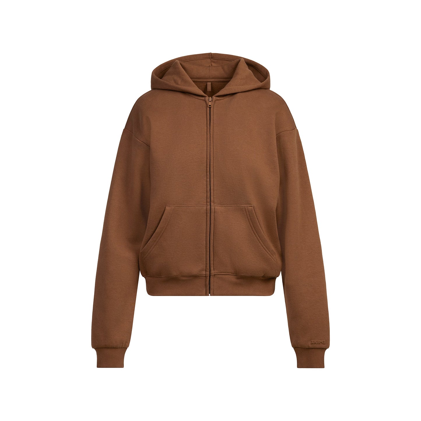 COTTON FLEECE CLASSIC ZIP UP HOODIE | BISON