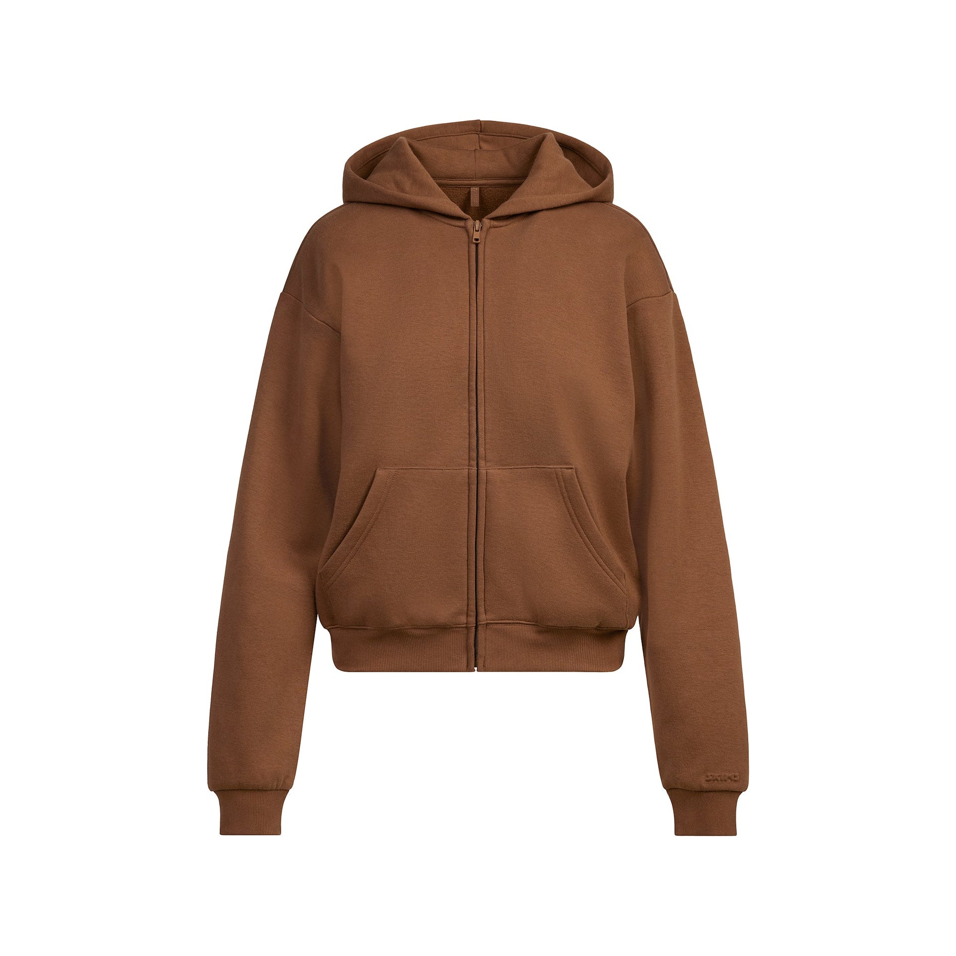 COTTON FLEECE CLASSIC ZIP UP HOODIE | BISON