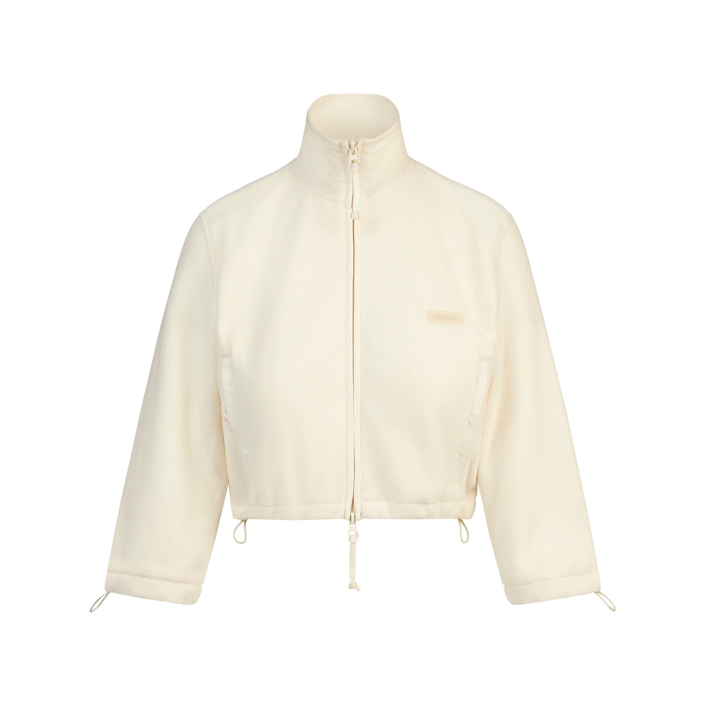 OUTDOOR FLEECE CROPPED 3/4 SLEEVE JACKET | ECRU