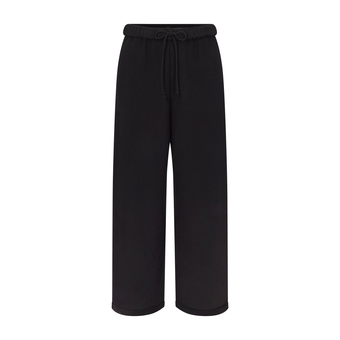 COTTON FLEECE STRAIGHT LEG PANT | ONYX