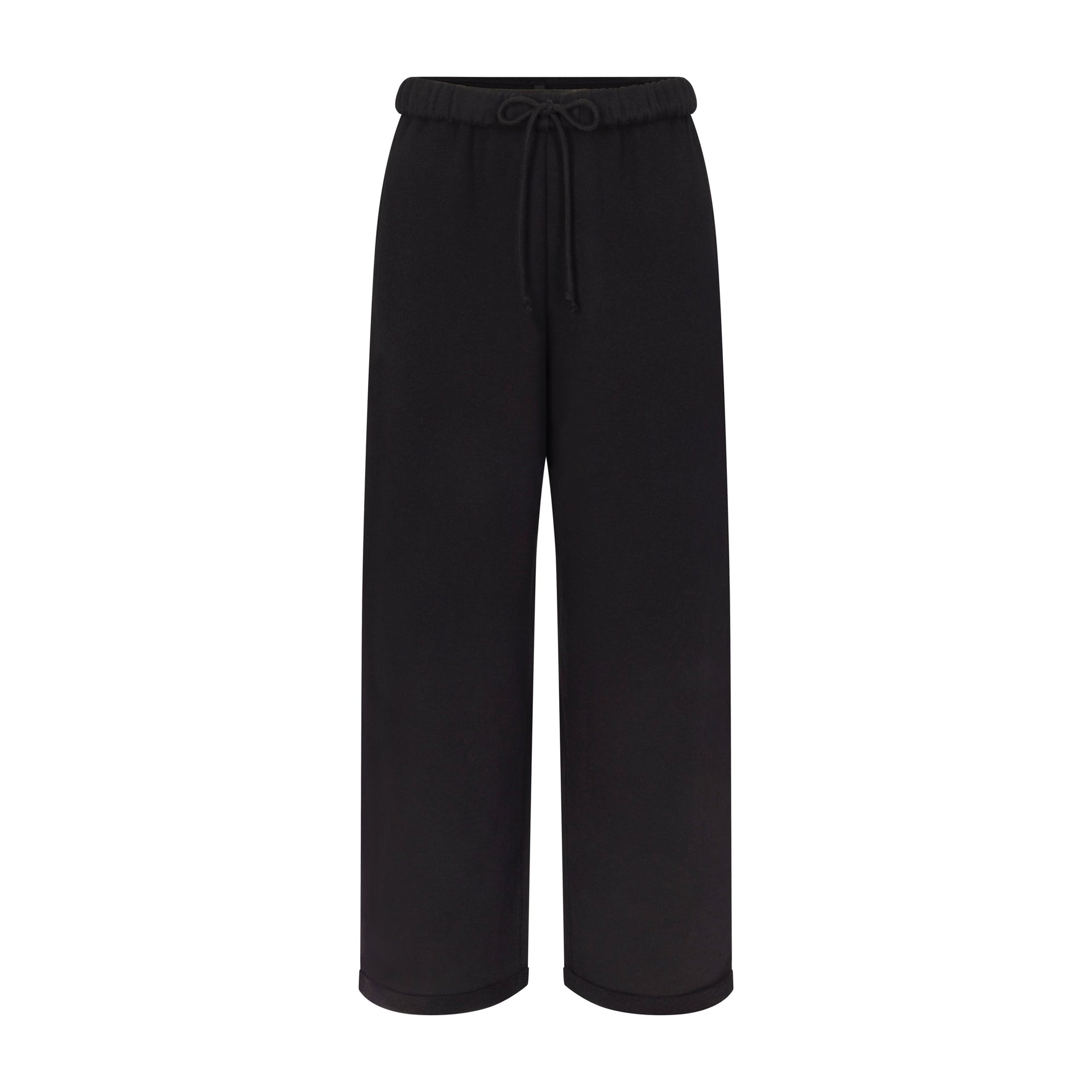 COTTON FLEECE STRAIGHT LEG PANT | ONYX