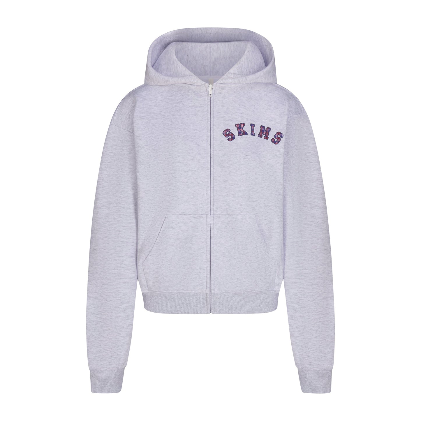 COTTON FLEECE CLASSIC ZIP UP HOODIE | LHG ARCHED SKIMS PLAID