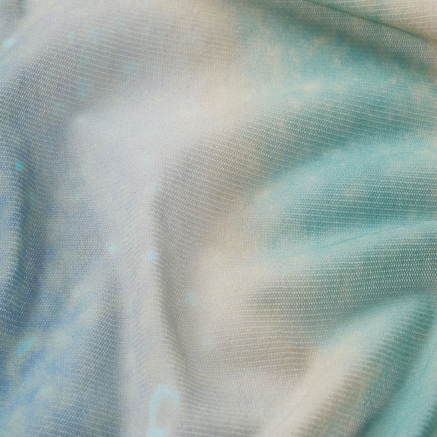MESH COVER-UPS SATIN HEADSCARF | CYAN FK OMBRE PRINT