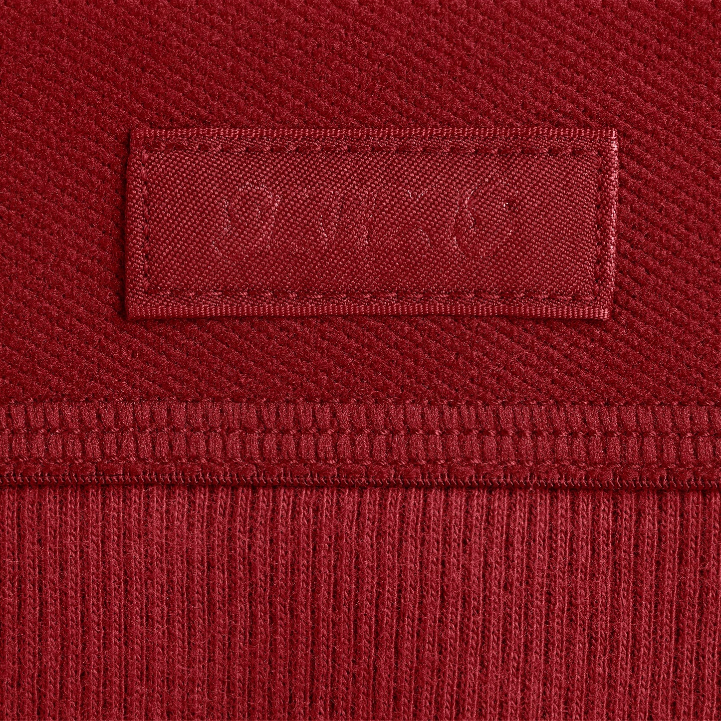 COTTON RIB SCOOP NECK HENLEY | BRICK