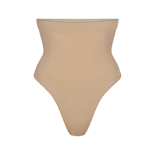 SEAMLESS SCULPT HIGH-WAISTED THONG | CLAY