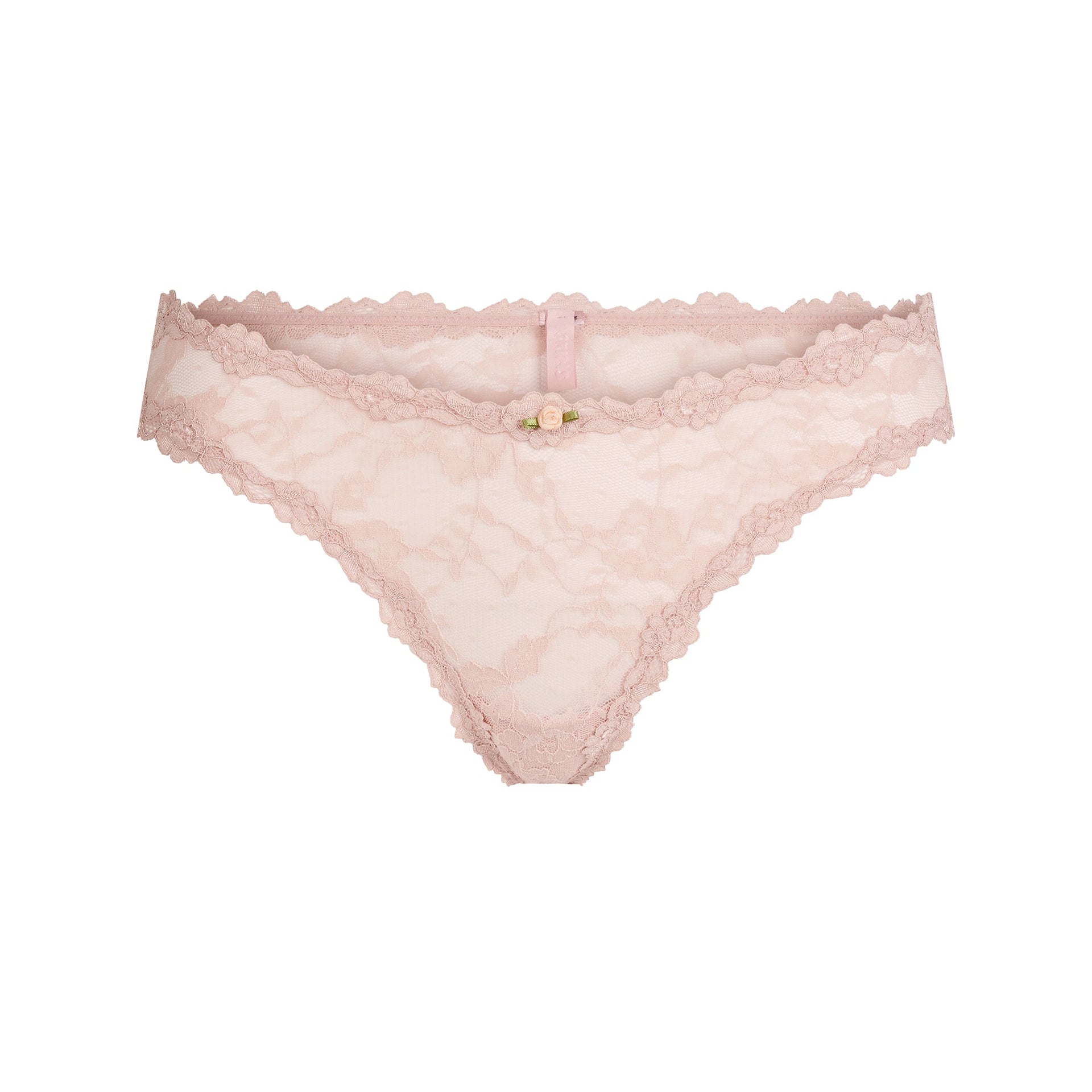 STRETCH LACE DIPPED THONG | MORGANITE