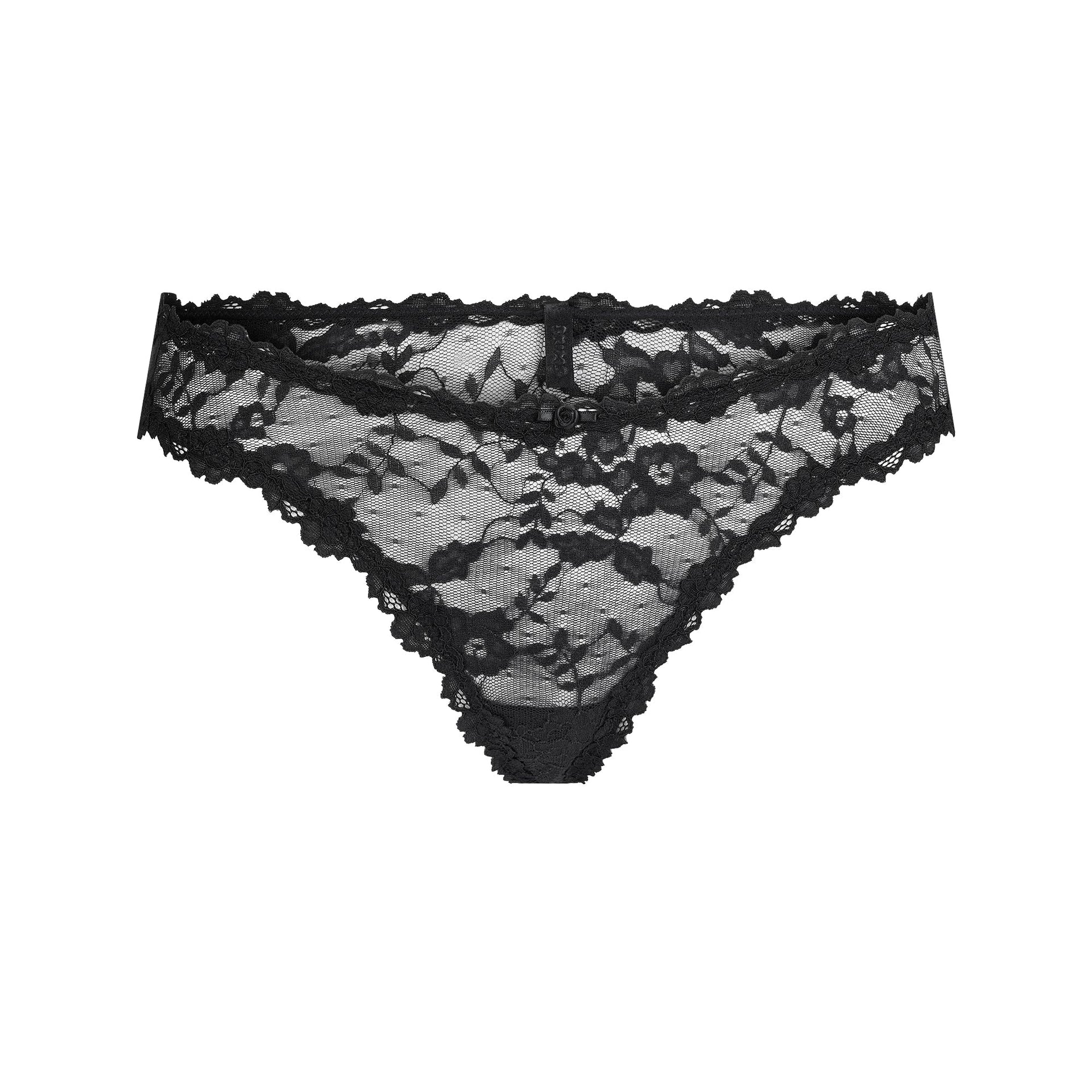 STRETCH LACE DIPPED THONG | SOOT