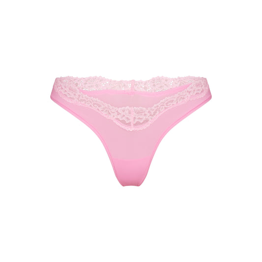 FITS EVERYBODY LACE DIPPED THONG | BUBBLEGUM TONAL