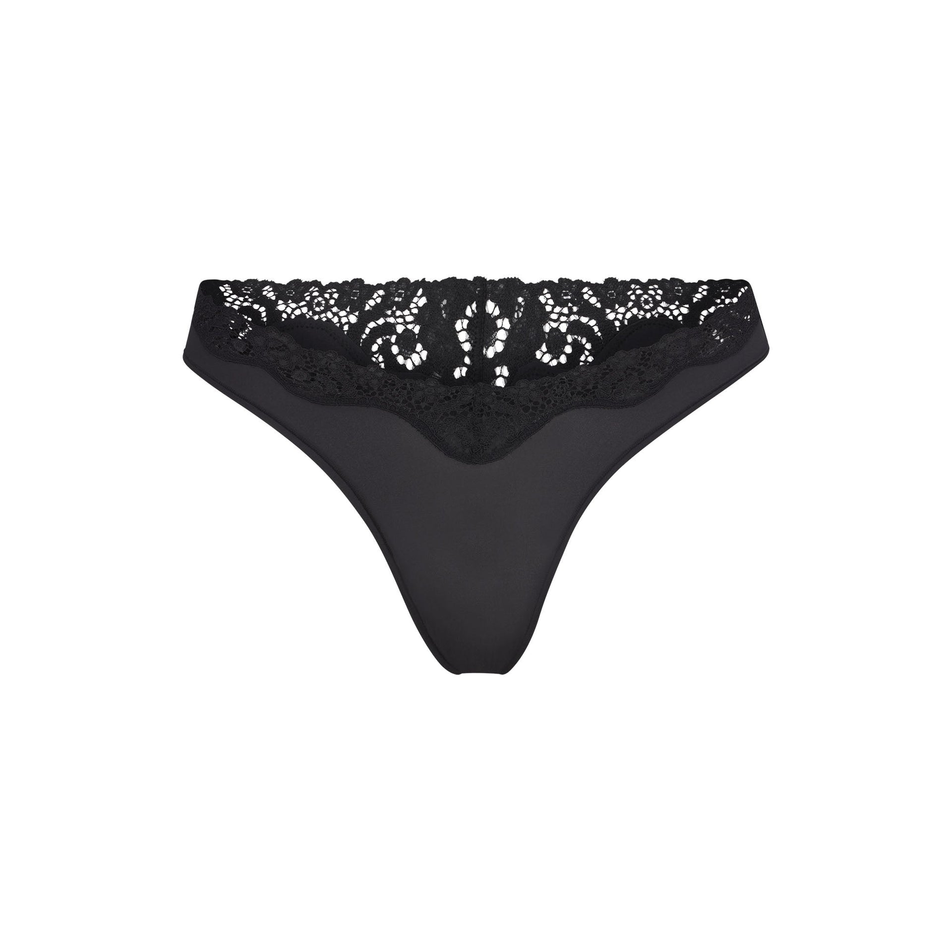 FITS EVERYBODY LACE DIPPED THONG | ONYX
