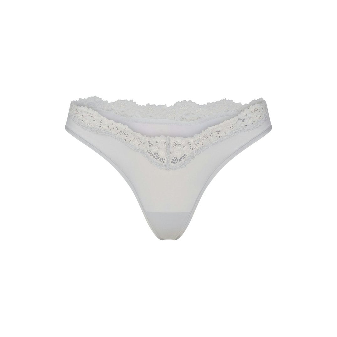 FITS EVERYBODY LACE DIPPED THONG 5-PACK | IVORY PEARL BOW MULTI