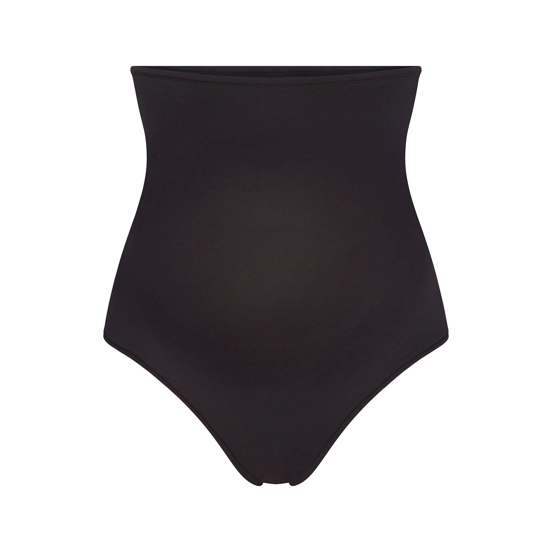 COTTON JERSEY MATERNITY HIGH-WAISTED THONG | SOOT