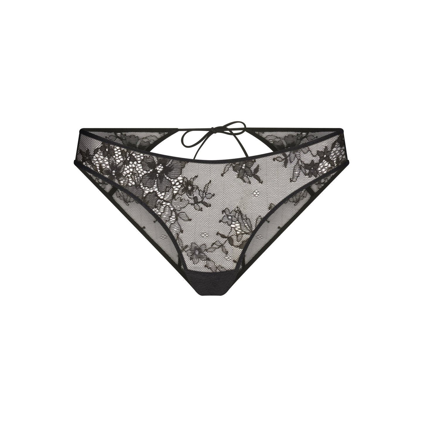 ULTRA FINE LACE PEEK-A-BOO BIKINI | ONYX