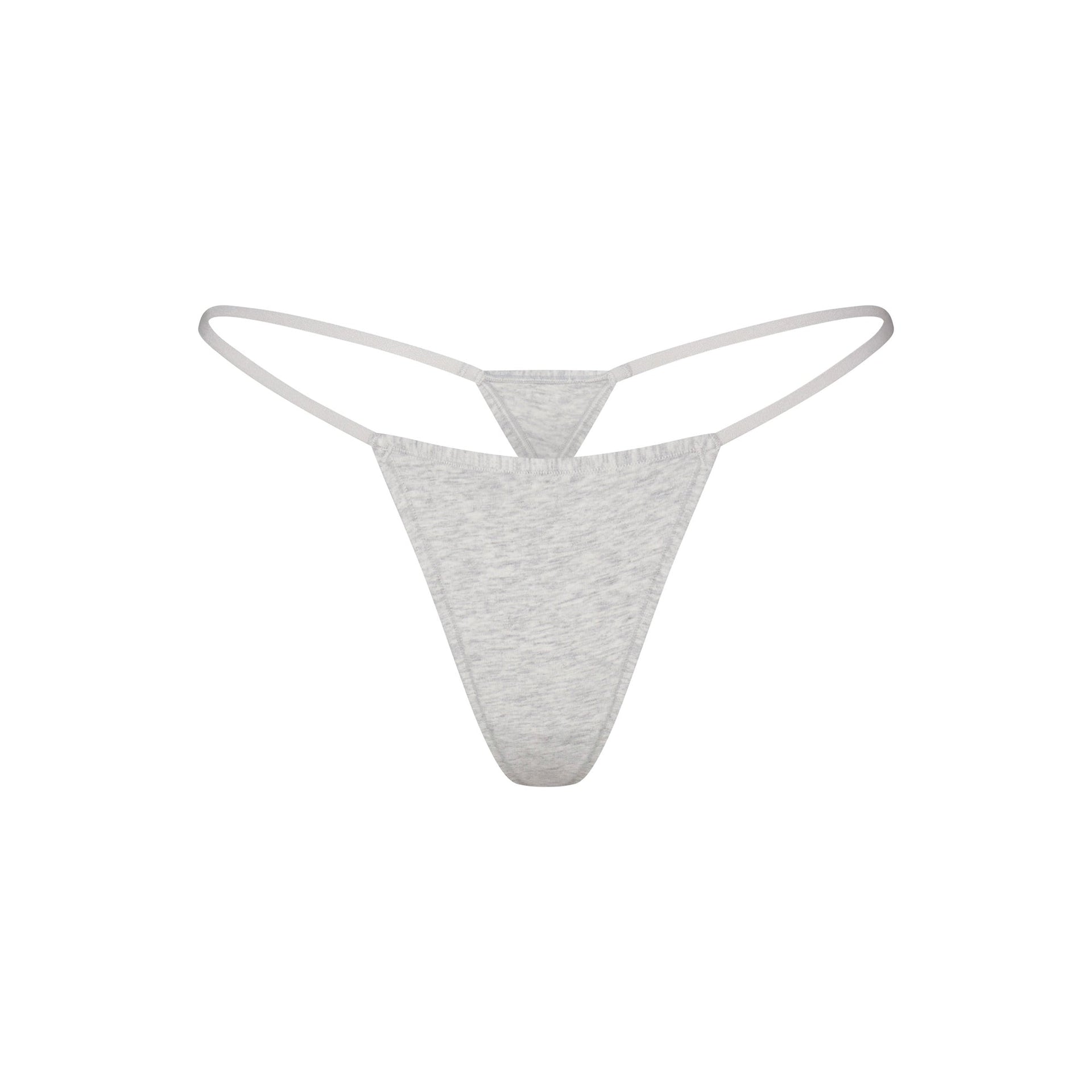 EVERYDAY COTTON STRING THONG | LIGHT HEATHER GREY
