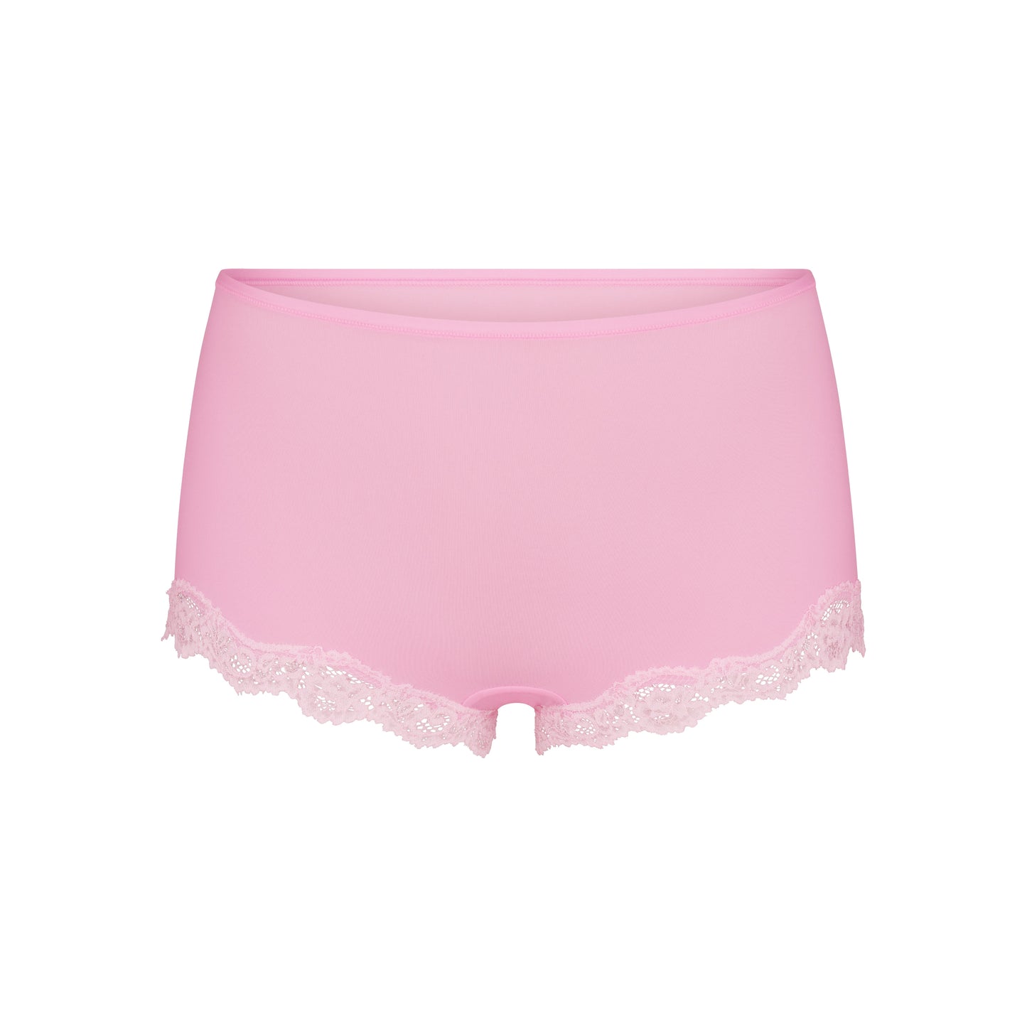 FITS EVERYBODY LACE TRIANGLE CAMI AND BOY SHORT SET | BUBBLEGUM TONAL