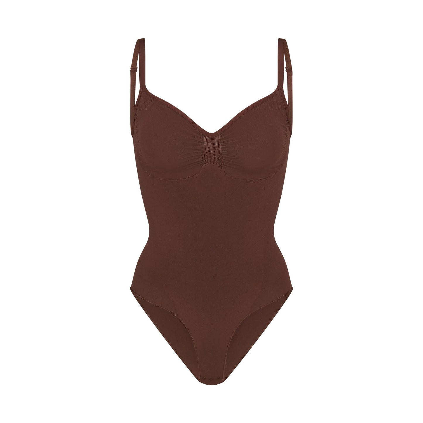 SEAMLESS SCULPT BRIEF BODYSUIT | COCOA