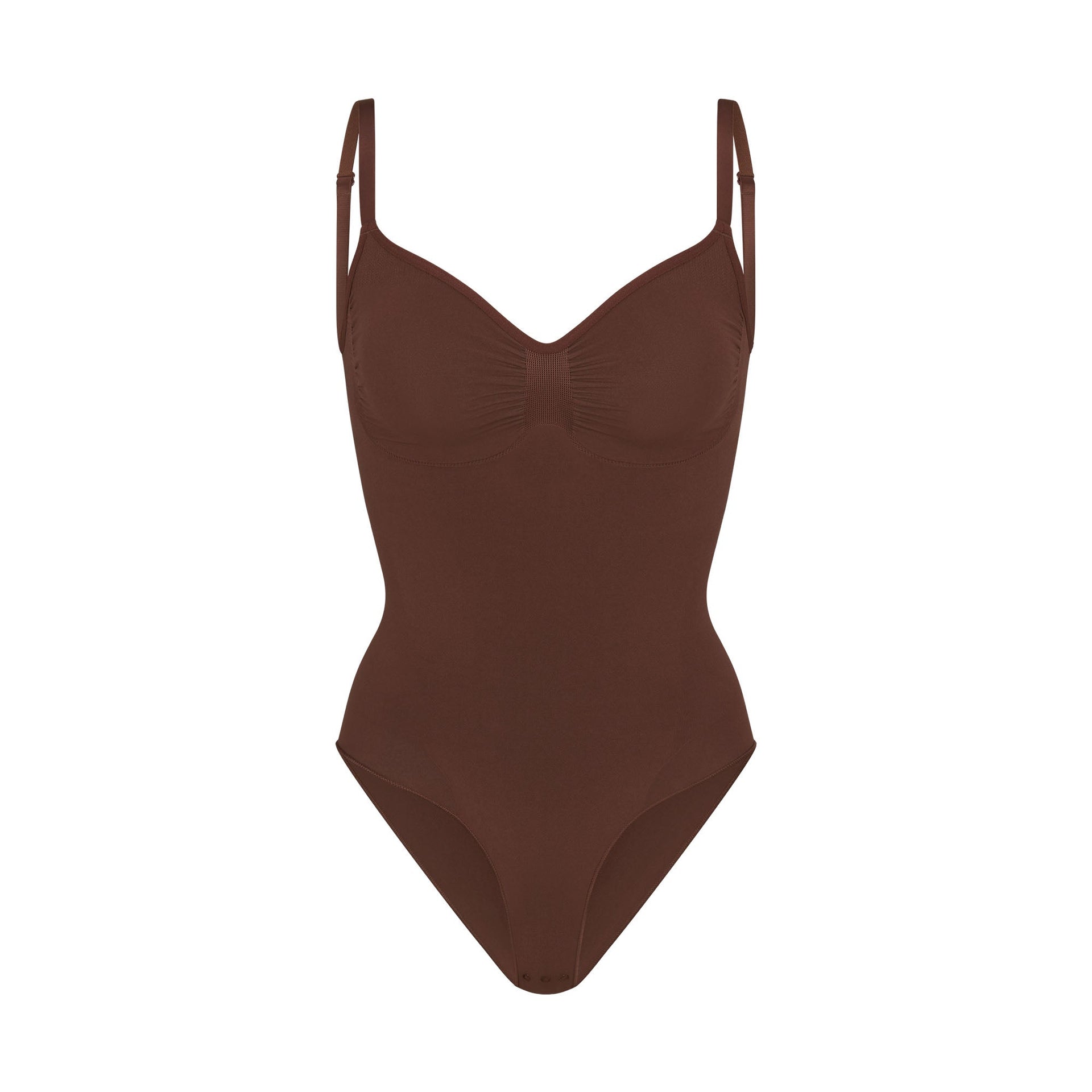 SEAMLESS SCULPT BRIEF BODYSUIT | COCOA