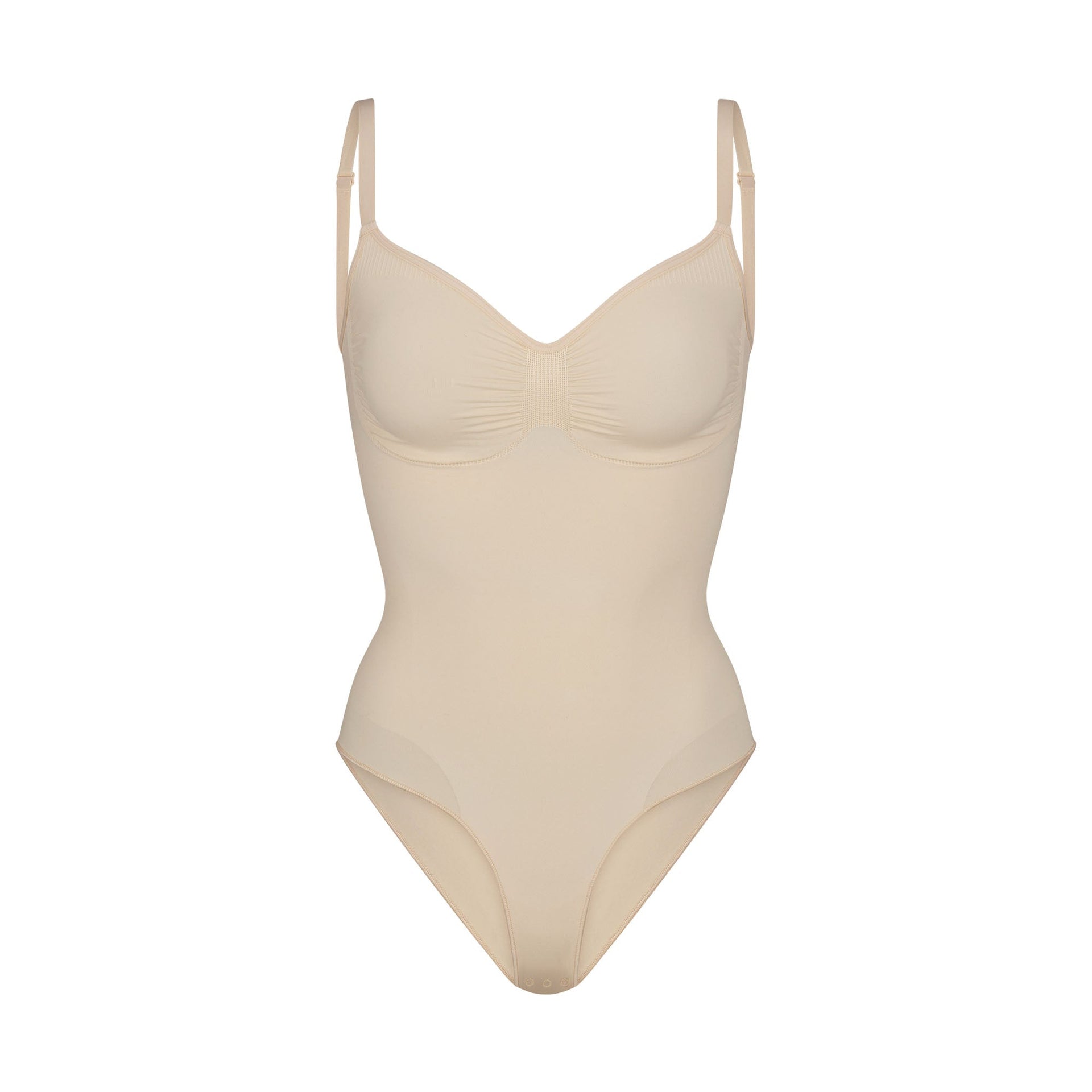 SEAMLESS SCULPT BRIEF BODYSUIT | SAND