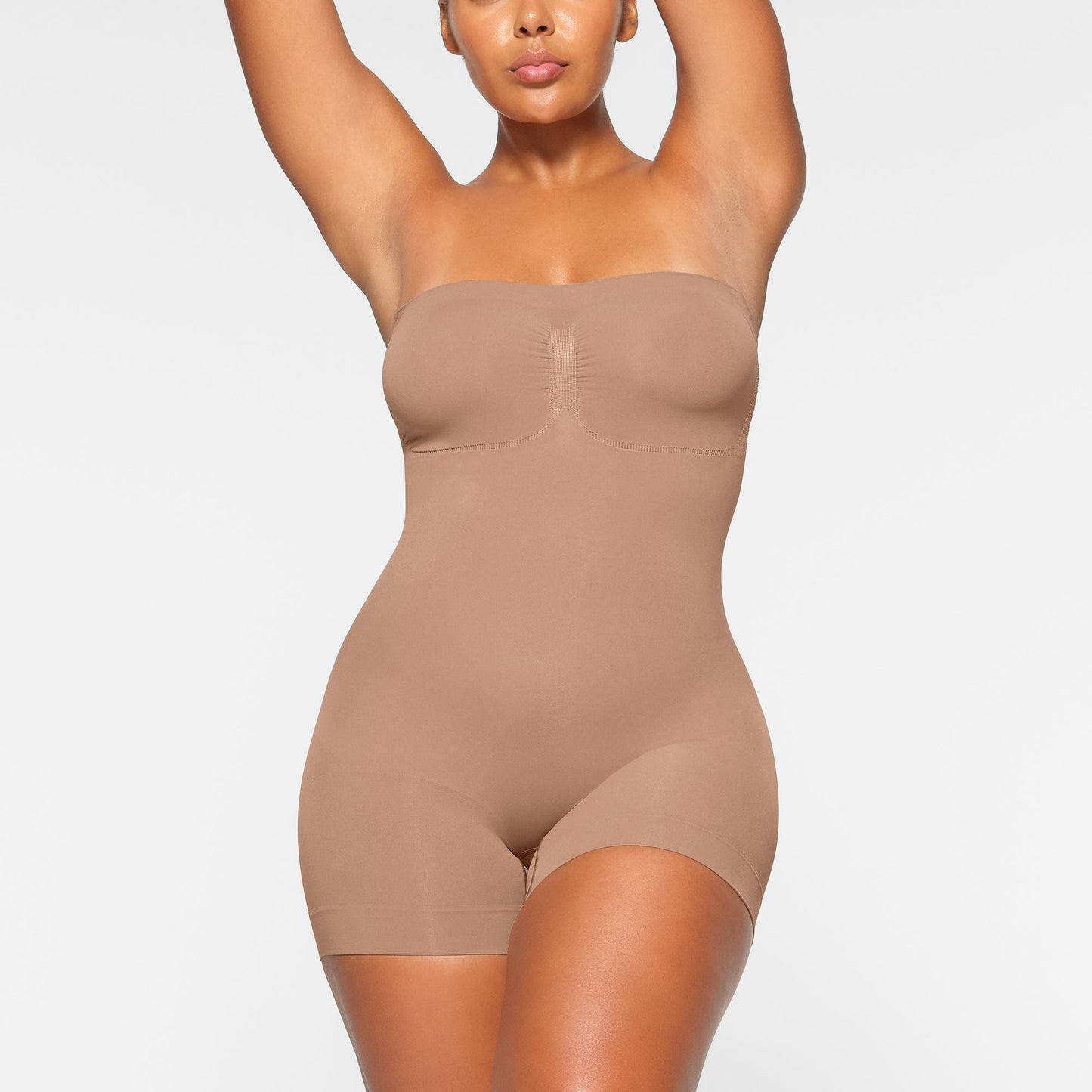 SEAMLESS SCULPT STRAPLESS SHORTIE BODYSUIT | SIENNA