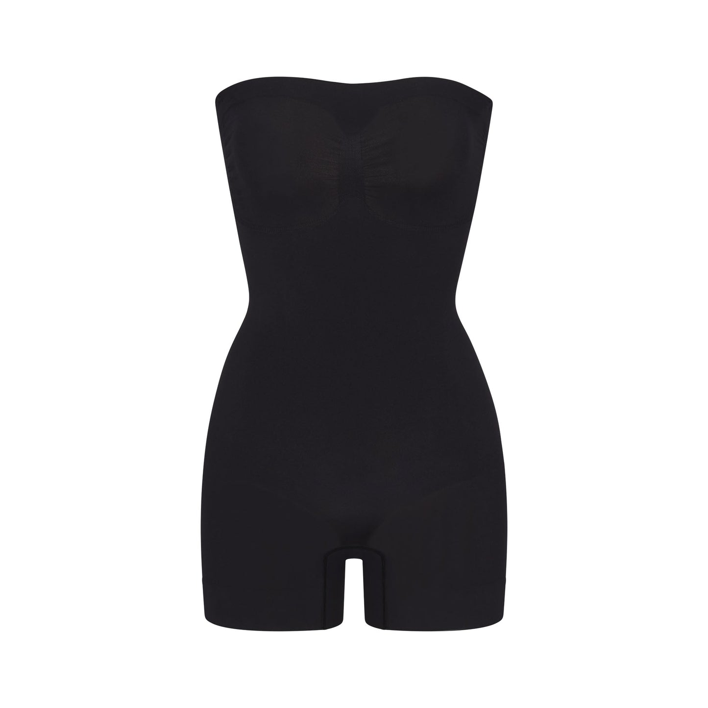 SEAMLESS SCULPT STRAPLESS SHORTIE BODYSUIT | ONYX