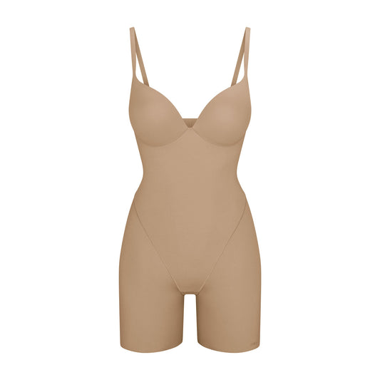 SKIMS ULTIMATE BODY PUSH-UP BUTT ENHANCING PADDED MID THIGH BODYSUIT | CLAY