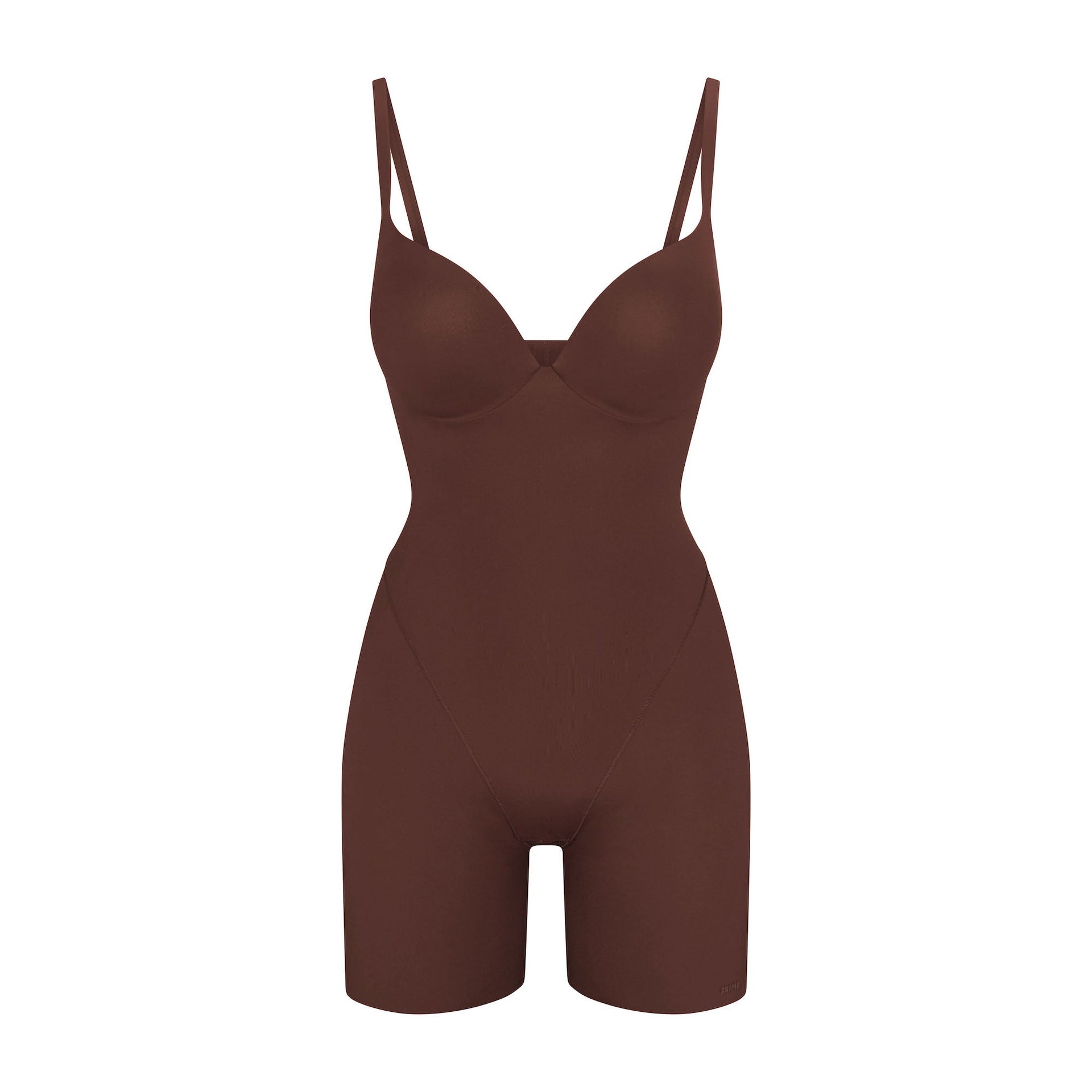 SKIMS ULTIMATE BODY PUSH-UP BUTT ENHANCING PADDED MID THIGH BODYSUIT | COCOA