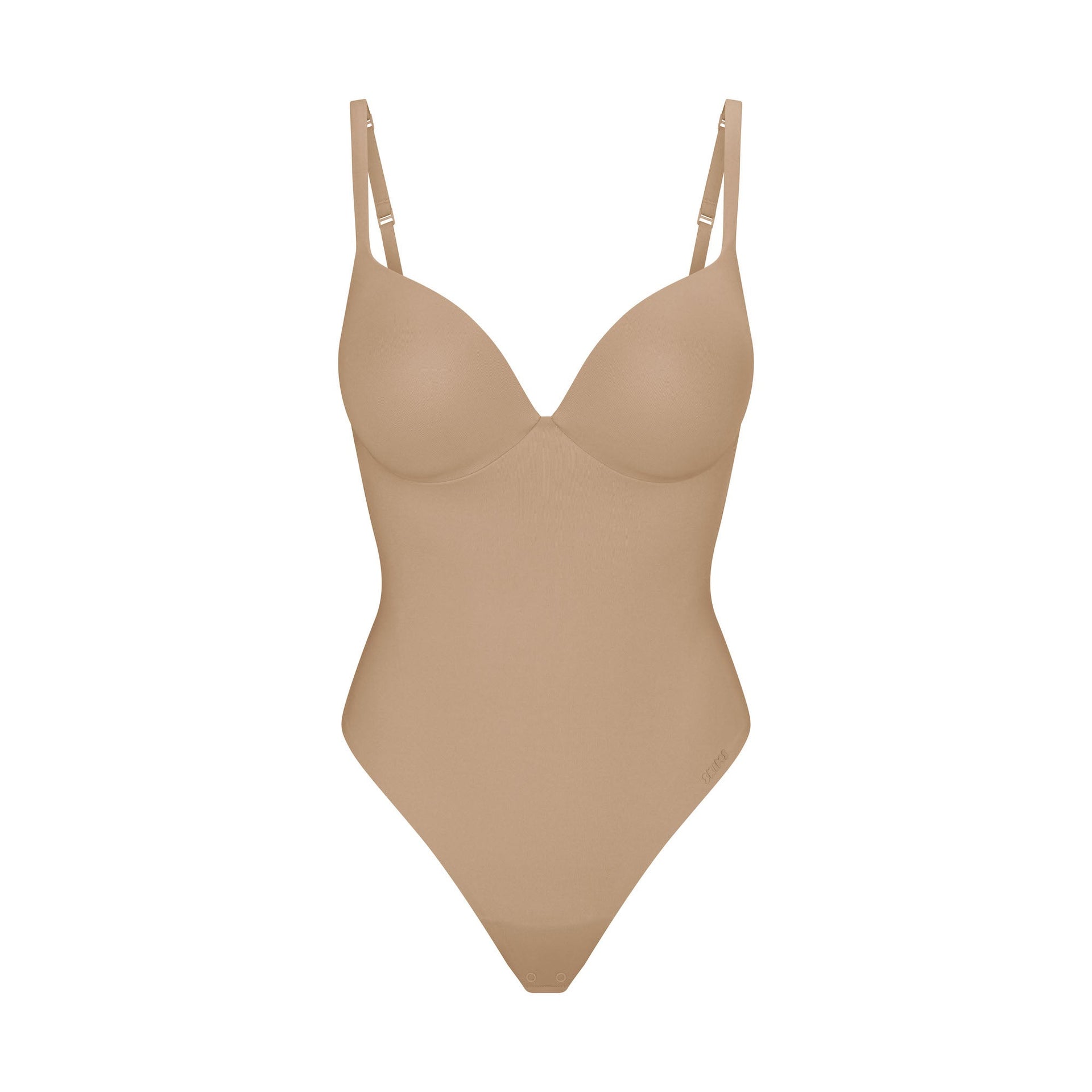 SKIMS ULTIMATE BODY PUSH-UP THONG BODYSUIT | CLAY