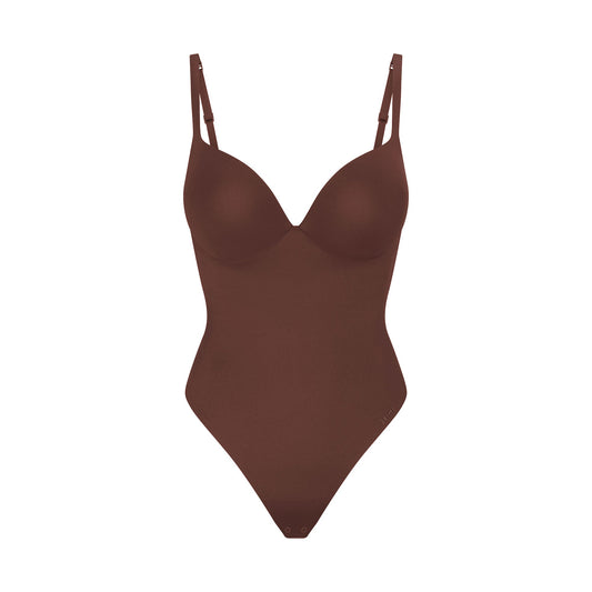 SKIMS ULTIMATE BODY PUSH-UP THONG BODYSUIT | COCOA