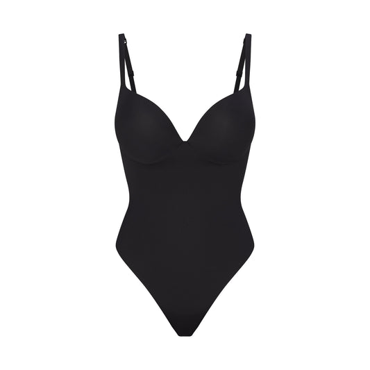 SKIMS ULTIMATE BODY PUSH-UP THONG BODYSUIT | ONYX