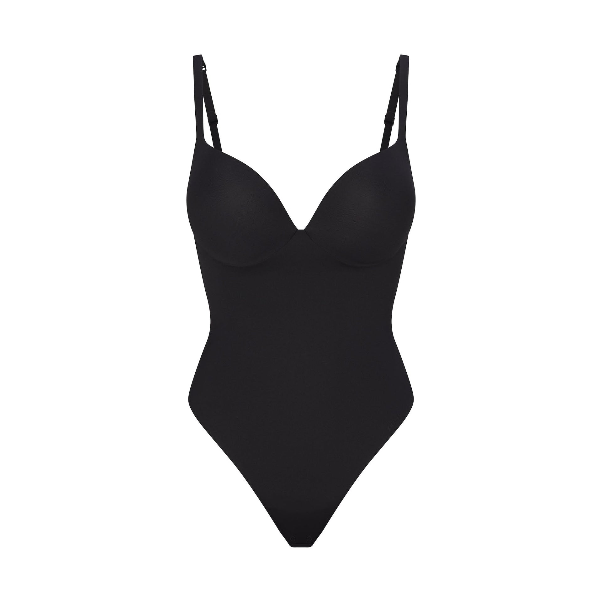 SKIMS ULTIMATE BODY PUSH-UP THONG BODYSUIT | ONYX