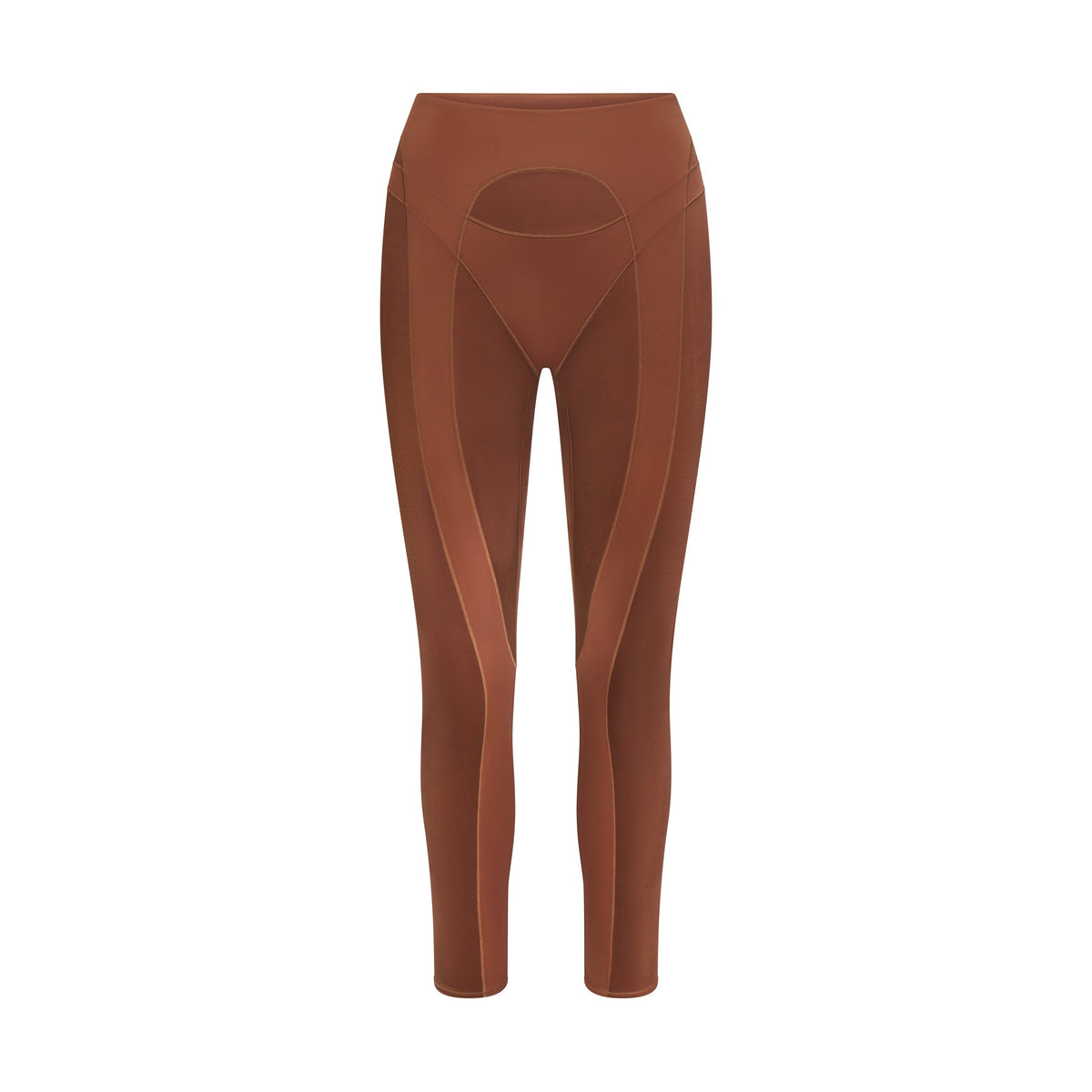 NikeSKIMS SATIN SHINE PANELED 26 LEGGING | CAROB BROWN