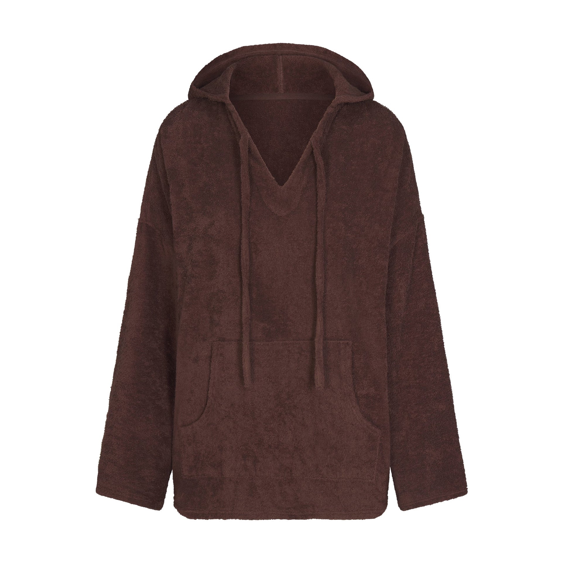 TERRY COVER-UPS OVERSIZED HOODIE | DARK SEPIA