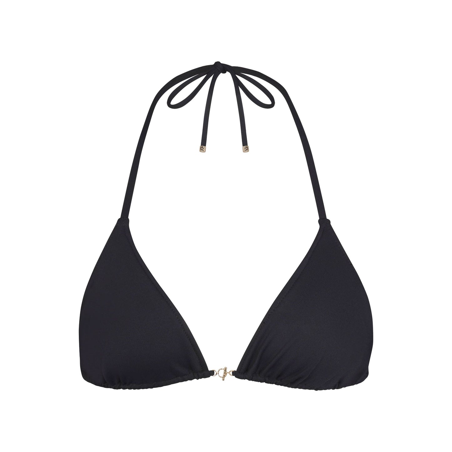ICONIC SWIM HARDWARE TRIANGLE BIKINI TOP | OBSIDIAN