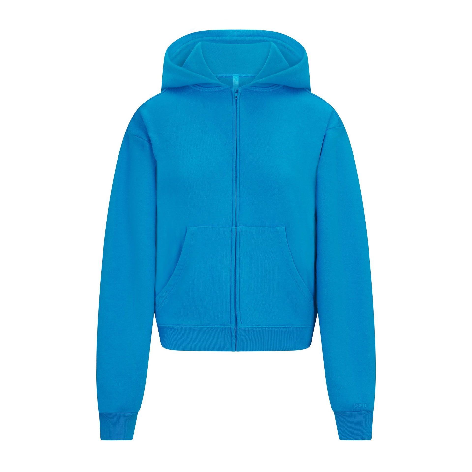 FRENCH TERRY ZIP UP HOODIE | CERULEAN