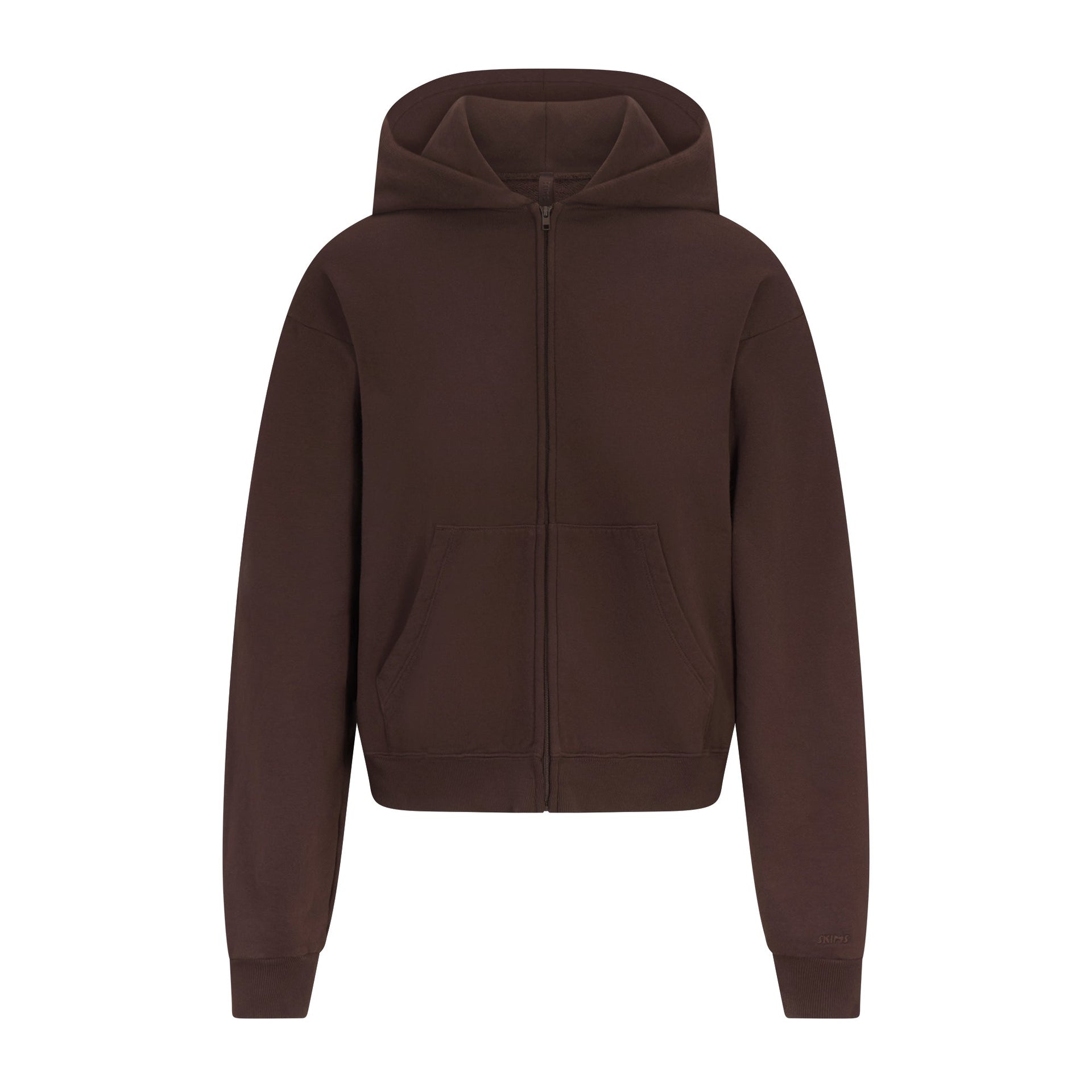 FRENCH TERRY ZIP UP HOODIE | ESPRESSO