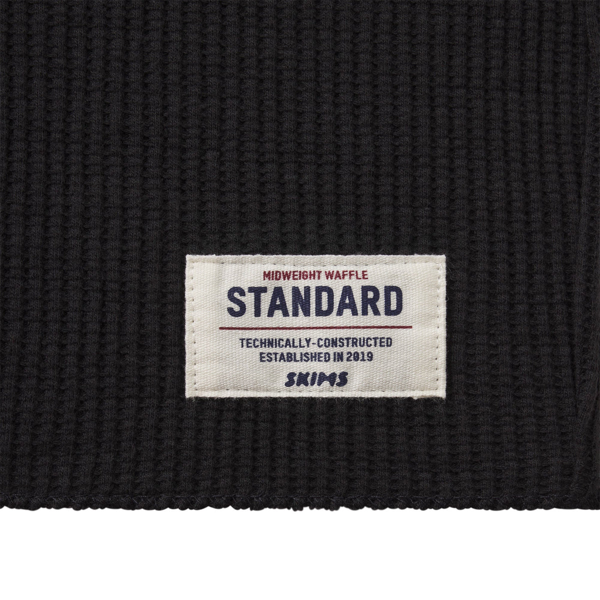 WAFFLE MENS LONG SLEEVE TOP | ONYX