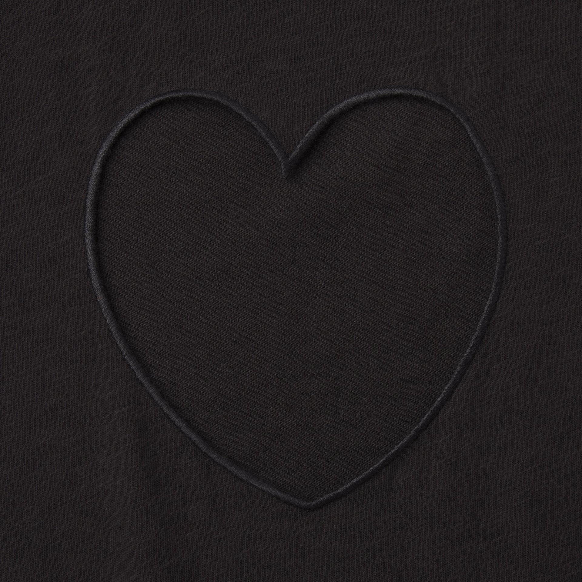 WORN IN JERSEY HEART MICRO SHORT | WASHED ONYX