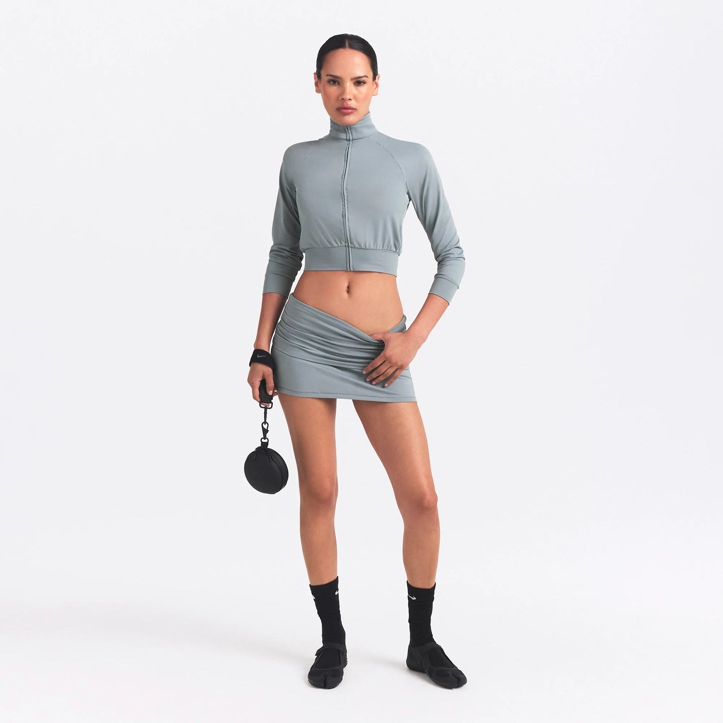 NikeSKIMS AIRY FOLDOVER SKORT | WASHED PACIFIC