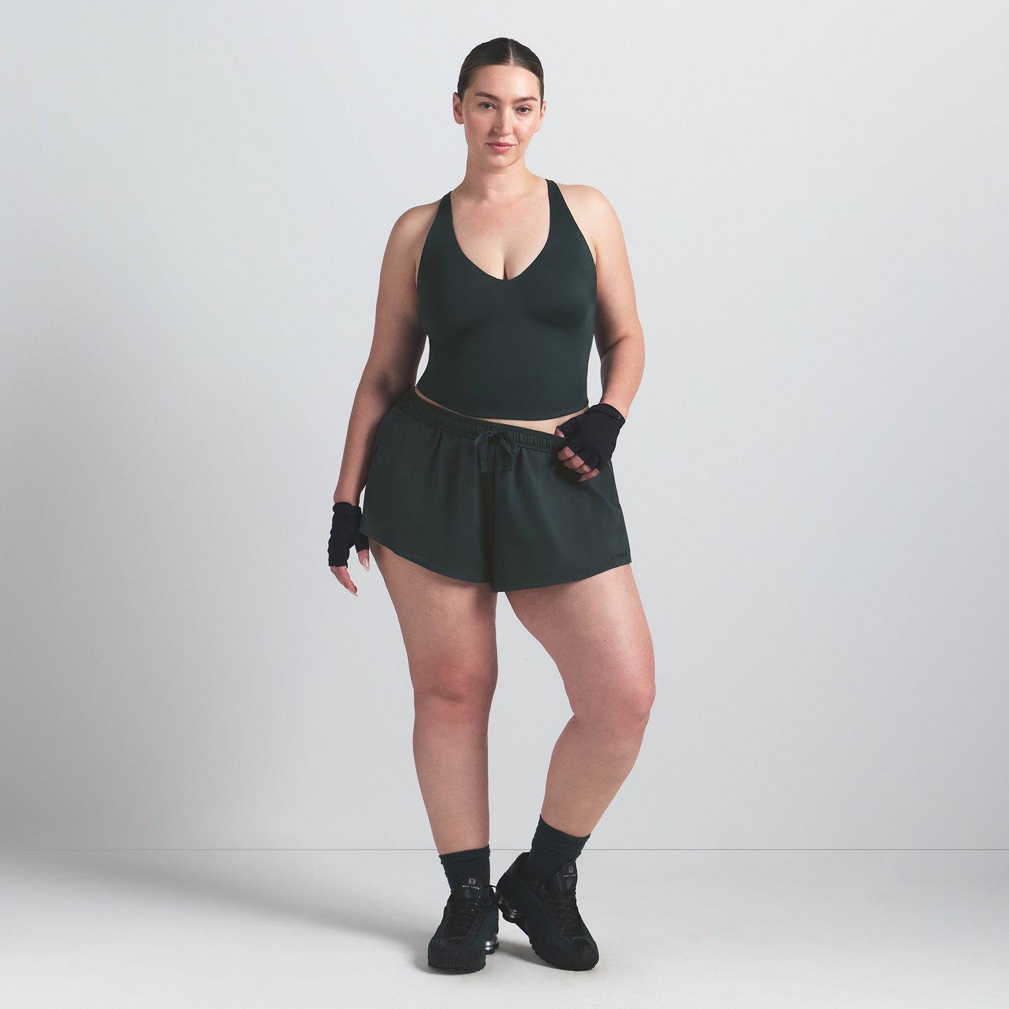 NikeSKIMS SHINE V-NECK TANK | DARK TEAL