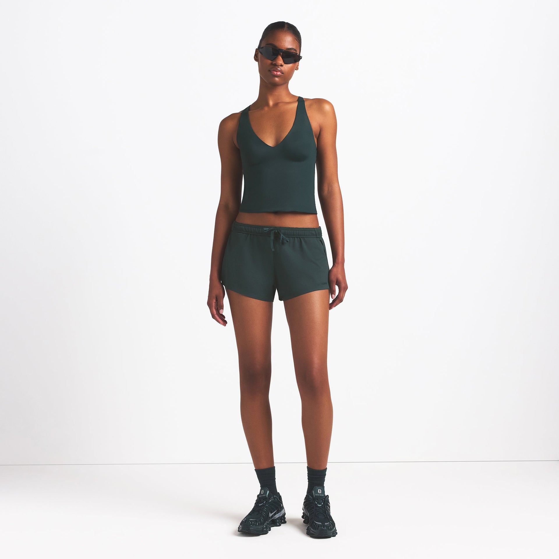 NikeSKIMS SHINE V-NECK TANK | DARK TEAL