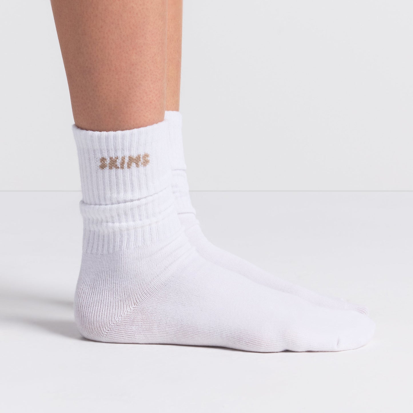 RIBBED CREW LOGO SOCK 3-PACK | SNOW