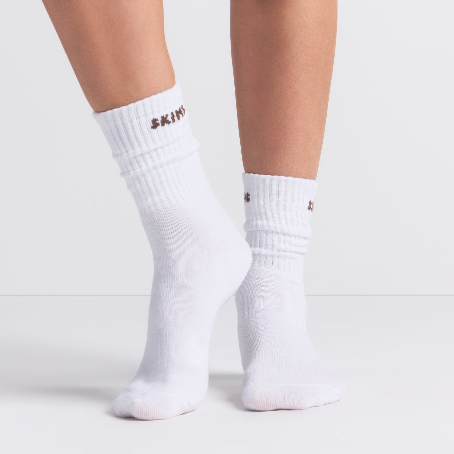 RIBBED CREW LOGO SOCK 3-PACK | SNOW
